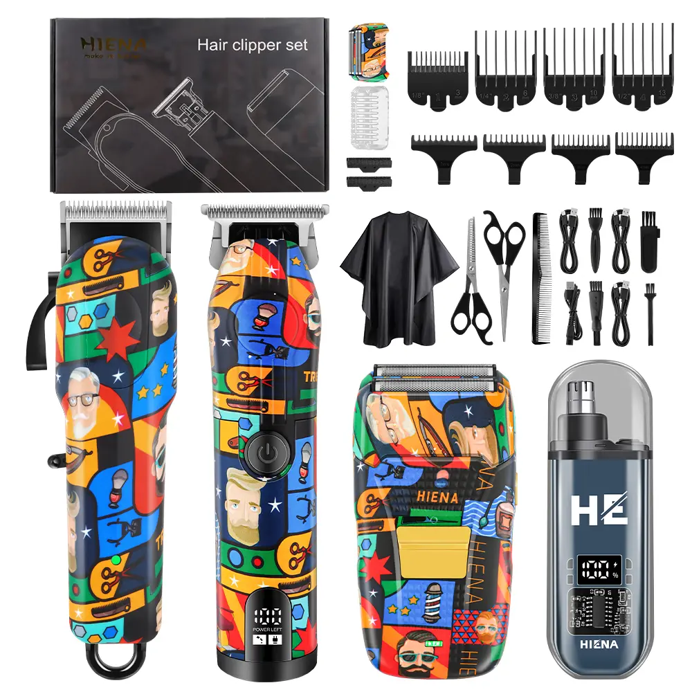 Street Graffiti 4-in-1 Cordless Grooming Kit, Full-Body Unique Graffiti Design Inspired by American Street Culture, All-in-One for Hair, Beard and Shaving, A Cool Choice for Trendy Men