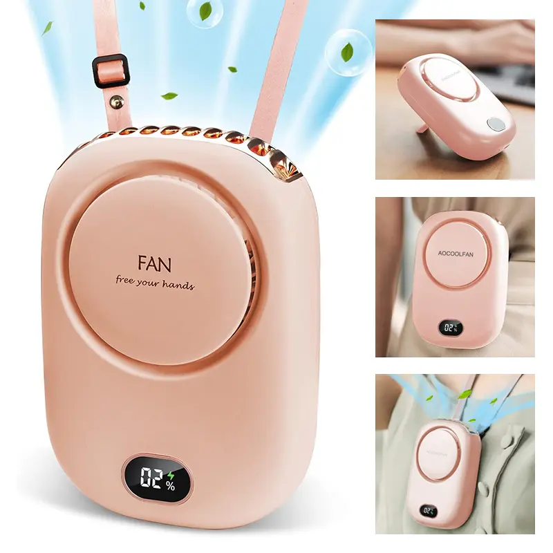 TAKYSTONE Portable Waist Fan,Neck Fan,Desk fan,Handheld Fan,Personal Cooling Device, Wearable Air Conditioner,USB Rechargeable ，3 Speeds,Power Display，For Camping Outdoor Home Office Travel