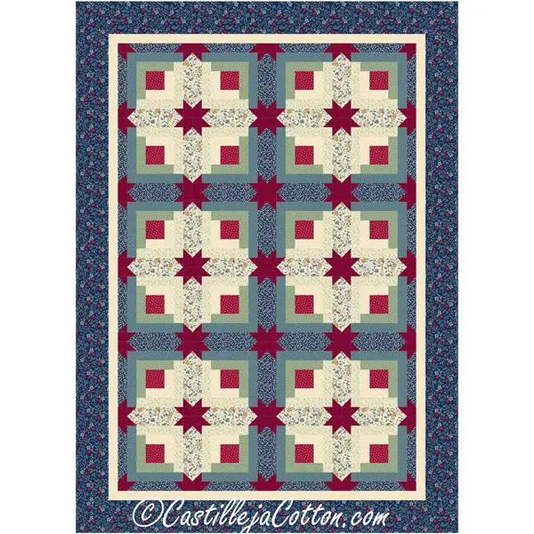 Log Cabin Stars Quilt Pattern