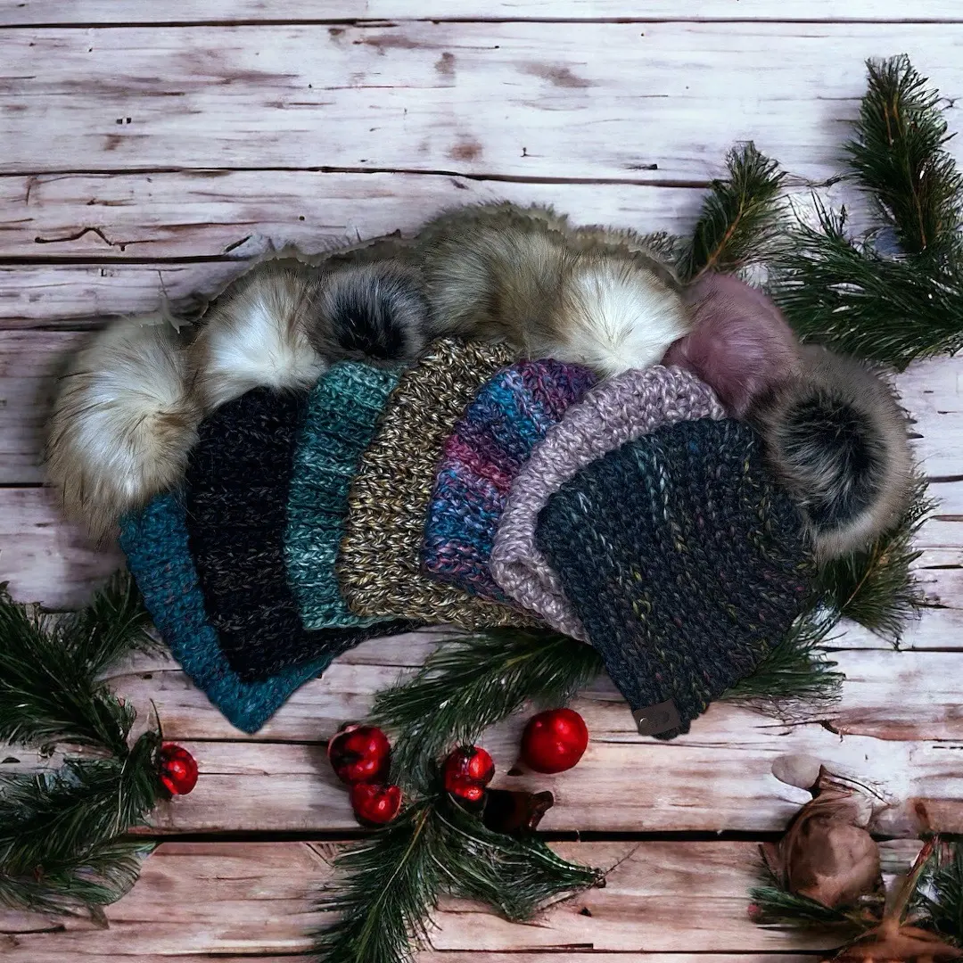 Wool Chunky Hand Crochet Beanie | Colorful & Cozy Crochet Beanies | Beanie Hat | Crocheted Beanie Hat  | Woman’s Beanie Hat  *READY TO SHIP Winter Winter