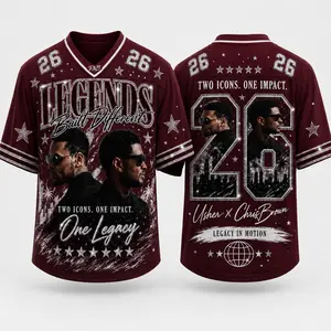 26 Legends R&B Football Jersey Shirt – Raymond & Brown Hip Hop Concert Style Unisex Casual Streetwear Tee