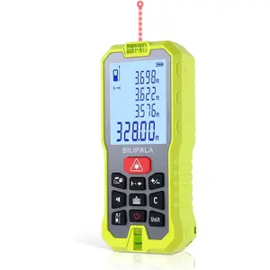 Laser Distance Measuring Tool, 100M/328ft Laser Measure, ±2mm Accuracy Laser Distance Meters with Backlit LCD, Measuring Distance, Area, Volume, Pythagorean Mode for Indoor/Outdoor Use(Red Laser)