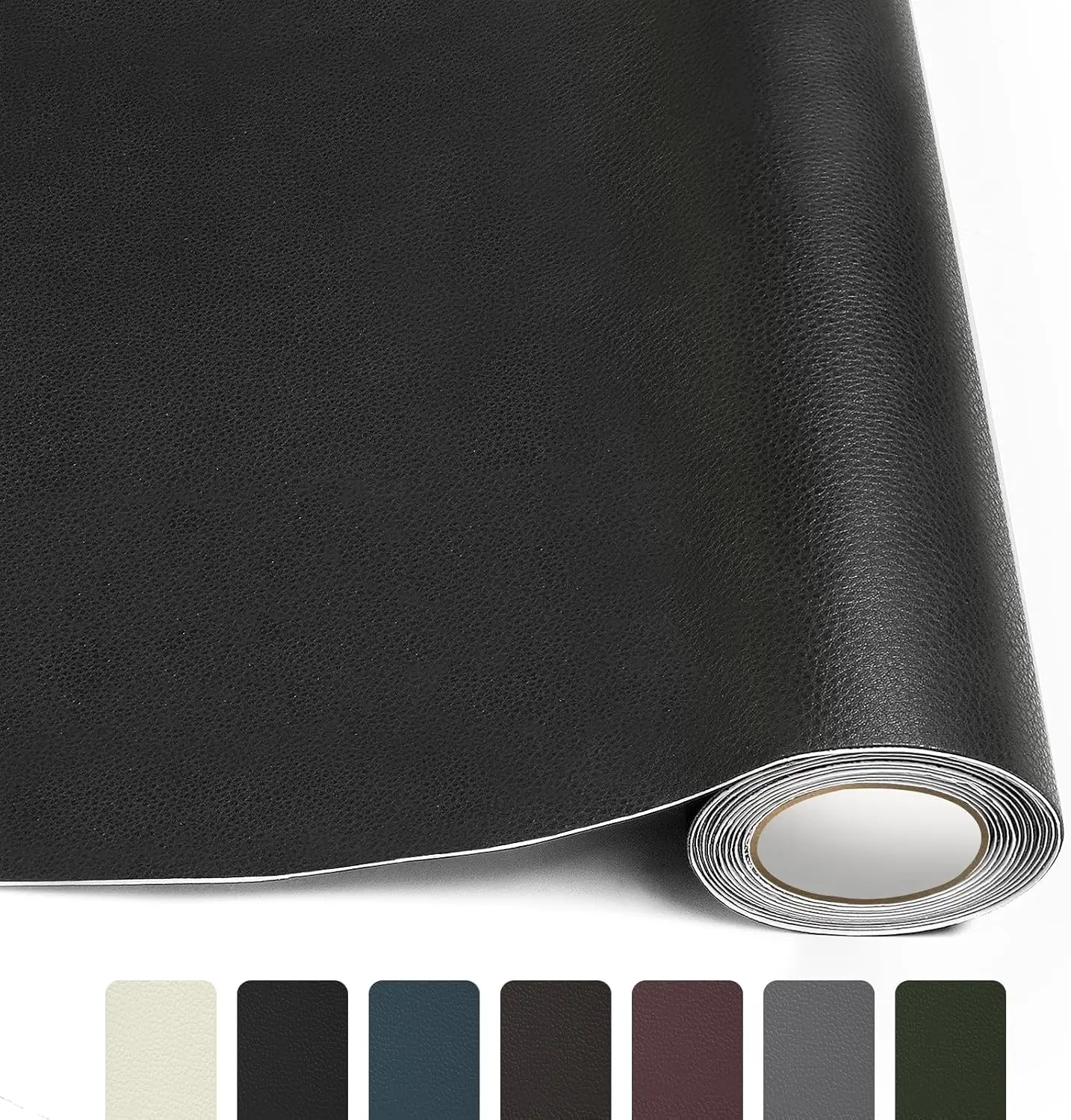 Self-Adhesive Leather Repair Patch Tape with Self-Adhesive Backing - 3.9 x 79 inch PU Vinyl Kit, Smooth Finish Upholstery Fixer for Furniture, Car Seat to Covers Peeling Areas, Cracks, Scratches, Tears