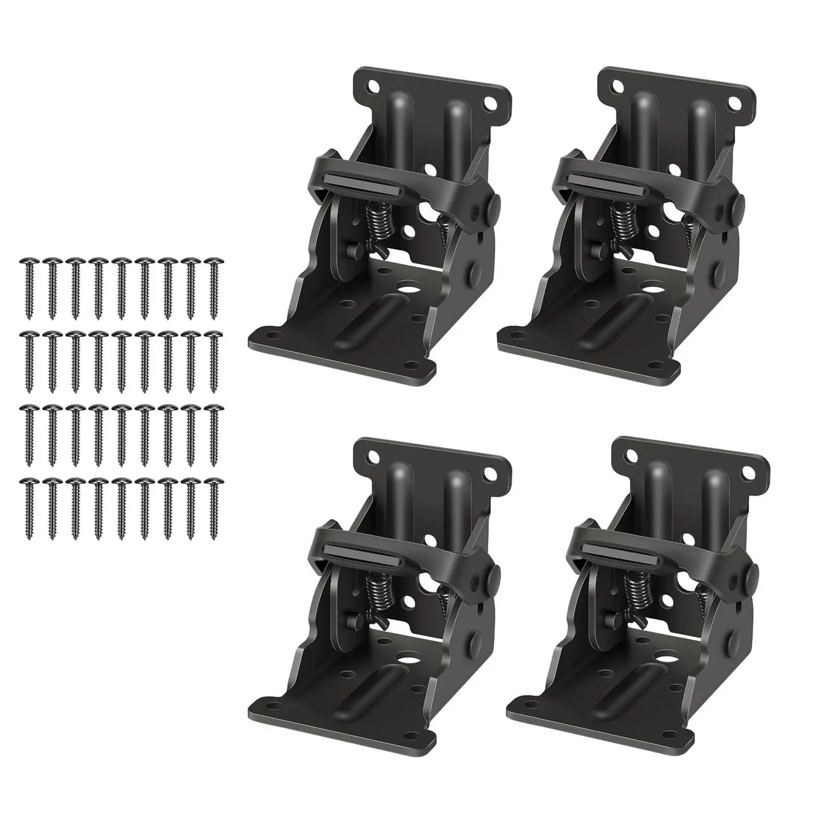 Folding Table Legs Brackets 90 Degree Heavy Duty Locking Foldable Support Hinges Self-Lock Hinge Hardware with Screws for Folding Table Legs, Lock Extension Support Bracket Bed Legs(8PCS)