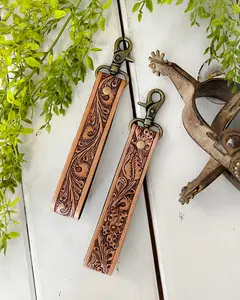 Tooled Leather Keychain Tooled Leather Keychain