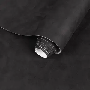 Suede Fabric Wrap Self-Adhesive Suede Wrap for Car Interior Stretchable DIY Vinyl Car Wrap Film for Steering Wheel Dash Door Panels and Home Decor