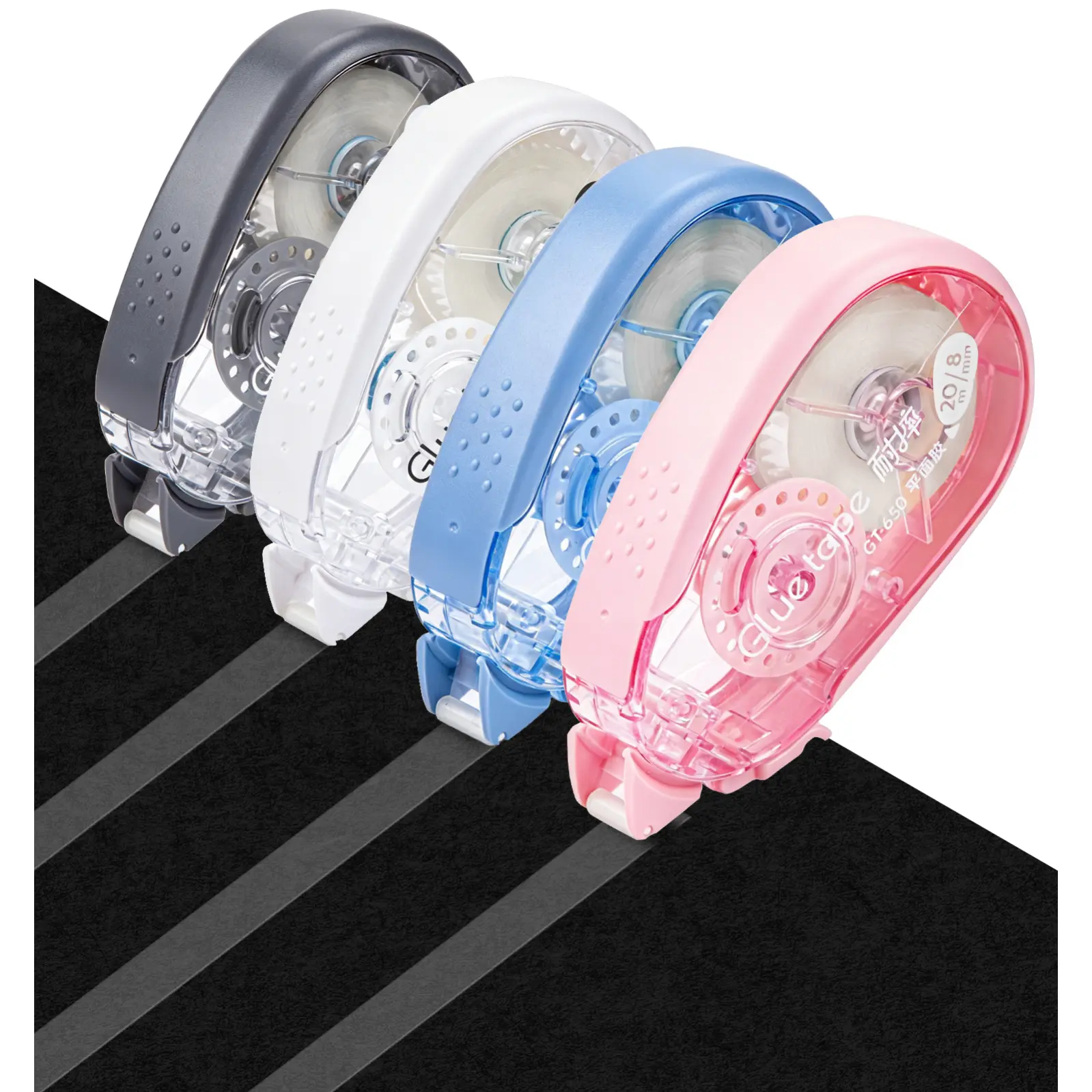 4 Pack Scrapbook Tape, 0.3IN x 65FT Extended Double Sided Tape Roller for Crafts, Adhesive Glue Tape Runner for Scrapbooking, Journal Scrapbook Supplies, School Office Supplies for Adults,back to school,back to school haul