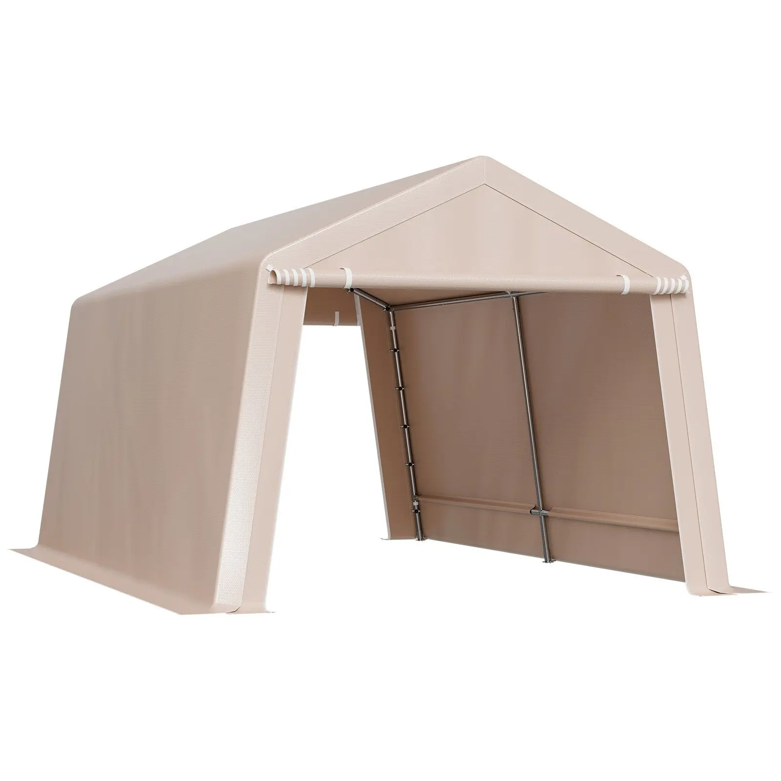 VEVOR 10x15 ft Outdoor Storage Portable Shed, Waterproof Canopy Garage Tent with 2 Doors