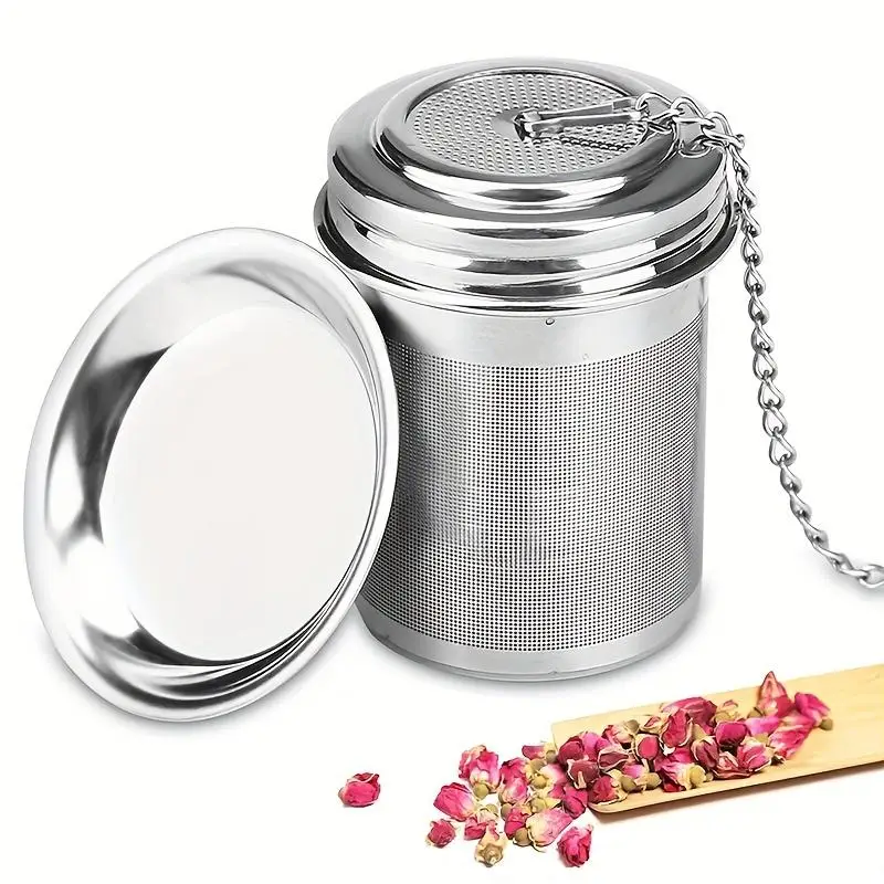 Stainless Steel Tea Infuser Without Bottom Plate, 1 Count Tea Filter, Tea Making Tool For Home Office Use, Kitchen Accessories, Perfect Gifts for Tea