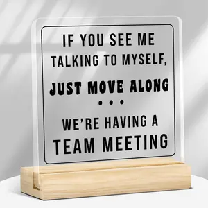 Acrylic Desk Sign, Acrylic Plaque Sign, Funny Office Decor, Novelty Decor Gift for Men & Women, Work Birthday Or Cubicle Display, Home Decor, Room Decor, Desk Decor, Home Decor Gifts