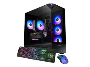 iBUYPOWER Element Gaming PC Desktop Computer Intel Core Ultra 7 265F CPU, NVIDIA GeForce RTX 5060Ti 8GB GPU, 32GB DDR5 RAM, 1TB NVMe SSD, Windows 11 Home, Keyboard, Mouse - Black