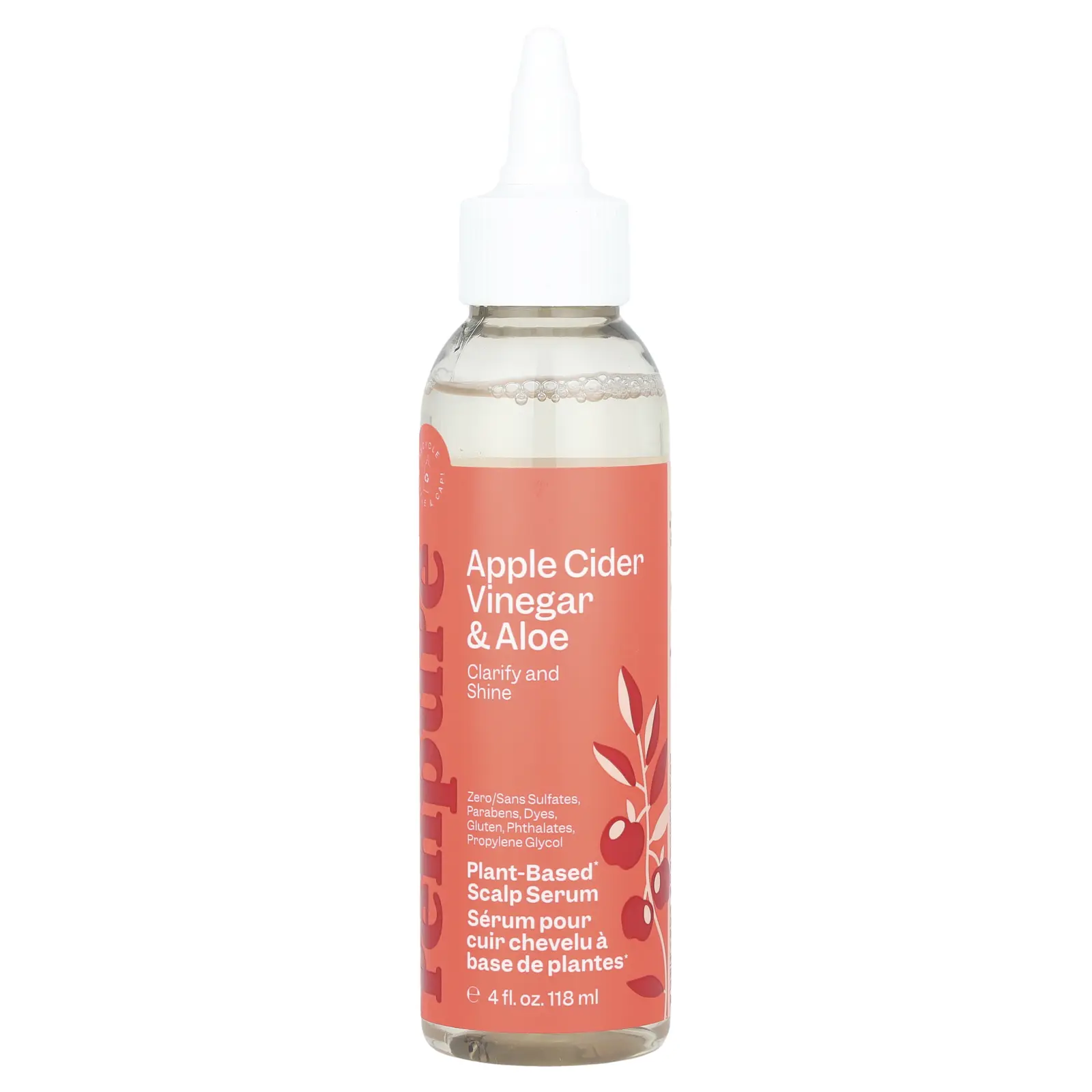 Renpure Plant-Based Scalp Serum, Apple Cider Vinegar & Aloe, 4 fl oz (118 ml)