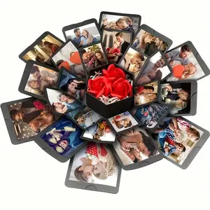 Hexagon Pop-Up Photo Album Box, Photo Strip Album, Unique Birthday Gift Idea, DIY Self-Adhesive Scrapbook, Scrapbook Albums, Creative Gift for All Occasions