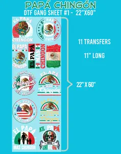 Papa Chingon DTF Gang Sheet #1 - 22"x60"