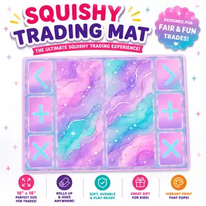 Squishy Trading Mat - 18"x16" Fidget Board for Squishy Toys & Non-Sports Trading Card Collectibles