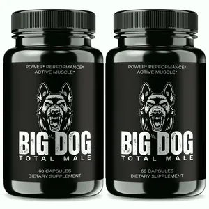 (2 Pack) Big Dog Total Male Pills, Advanced Health Support Formula for Men