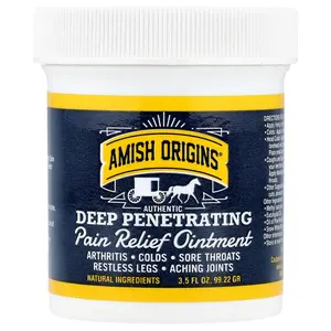 Amish Origins Authentic Deep Penetrating, Pain Relief Ointment, 3.5 fl oz (99.22 g)