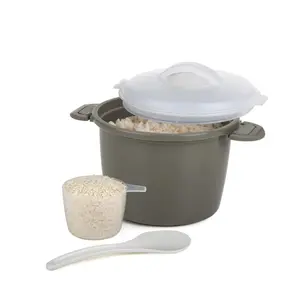 Microwave Rice Cooker, 4 Piece Plastic Set