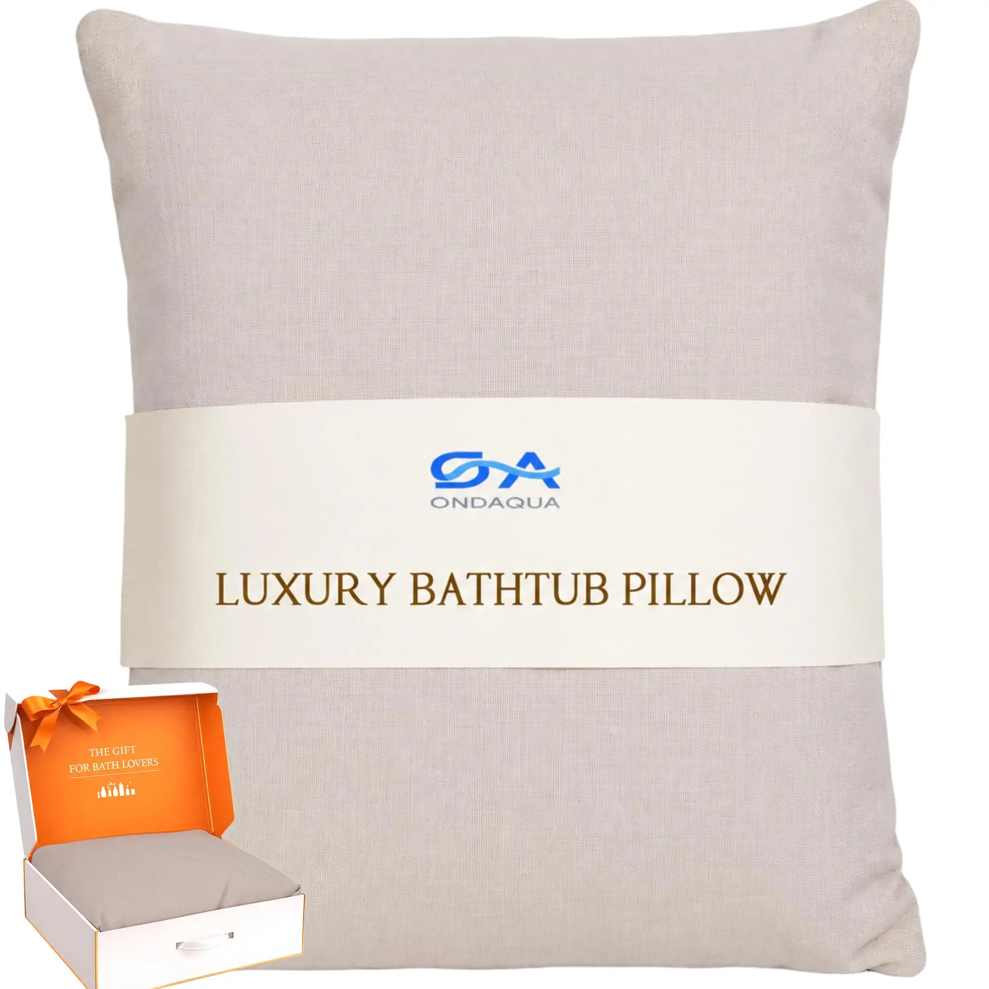 Luxury 3D-Mesh Bath Pillow for Home Spa Lovers, Skin-Friendly Cushion with Back, Neck & Head Support, Non-Slip, Adjustable Thickness for Fits-All Tubs, Machine Washable Quick-Drying - Holiday Gift for Mom