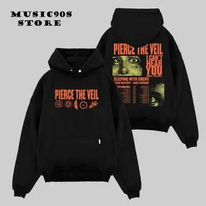 New Pierce The Veil Band Tour 2025 Adult M Lycra Shirt Pierce The Veil Tshirt Rock Band Shirt Retro Music Tee Rock Hoodi Hoodied Unisex Fleece Hoodie