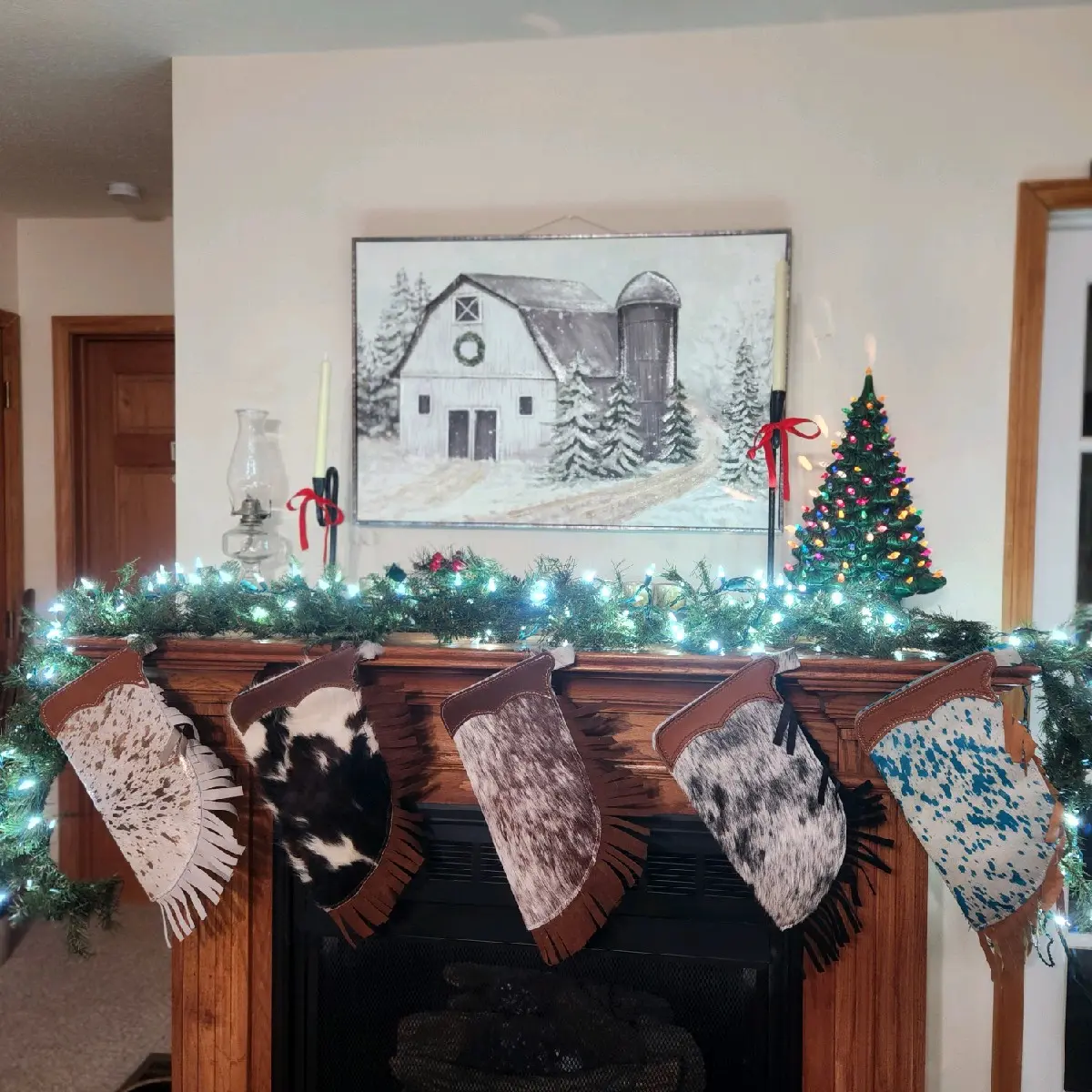Custom Handmade Leather Christmas Stockings - Chap Stockings for Festive Season