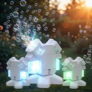 360° Rotatable Bubble Machine with 360° Rotation & Dual Nozzles - 360° Rotatable Bubble Blower for Kids