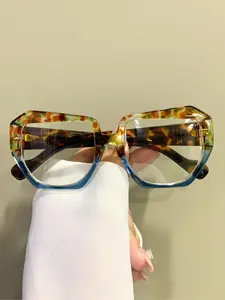 Vintage Fashion Leopard Pattern Eyeglasses, Trendy Casual Eyeglasses for Women & Men, Fashion Eyeglasses for Work, Daily Clothing Decor, Perfect for Student Daily Use, Stylish Trendy Eyewear, Fashionable Frames Glasses