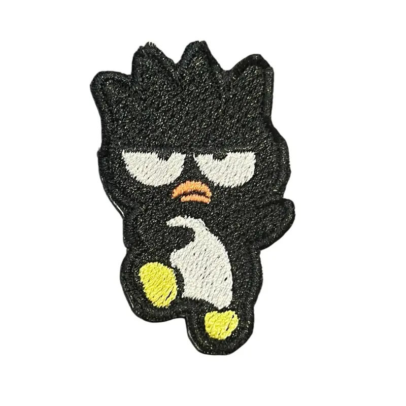 Sanrio Cool Pose Bad Badtz Maru Iron on Sew On Patch 6 cm X 3.5 cm Black White Yellow Design