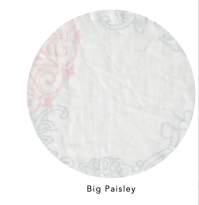 {Kerry Cassill} Hand Block Printed Cotton Duvet :: Big Paisley + Light Blue Stripe :: King