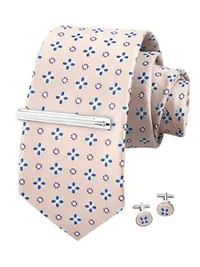 Men's Tie Tie Clip Set with Cufflinks, Casual Shirt Accessories for Daily Wear, Commuting and Parties, Perfect Gift for Friends and Father