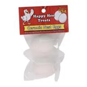 Durvet-Happy Hen D-Happy Hen Ceramic Nest Eggs- White 2 Pack 089-17056