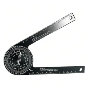 LOZLIN 7-Inch Aluminum Miter Saw Protractor Laser Engraved Angle Finder with Ruler for Crown Molding & Baseboards Precision Carpentry Tool Ideal Holiday Gift angle finder carpentry laser  etched  ruler 7-inch rust proof angle finder