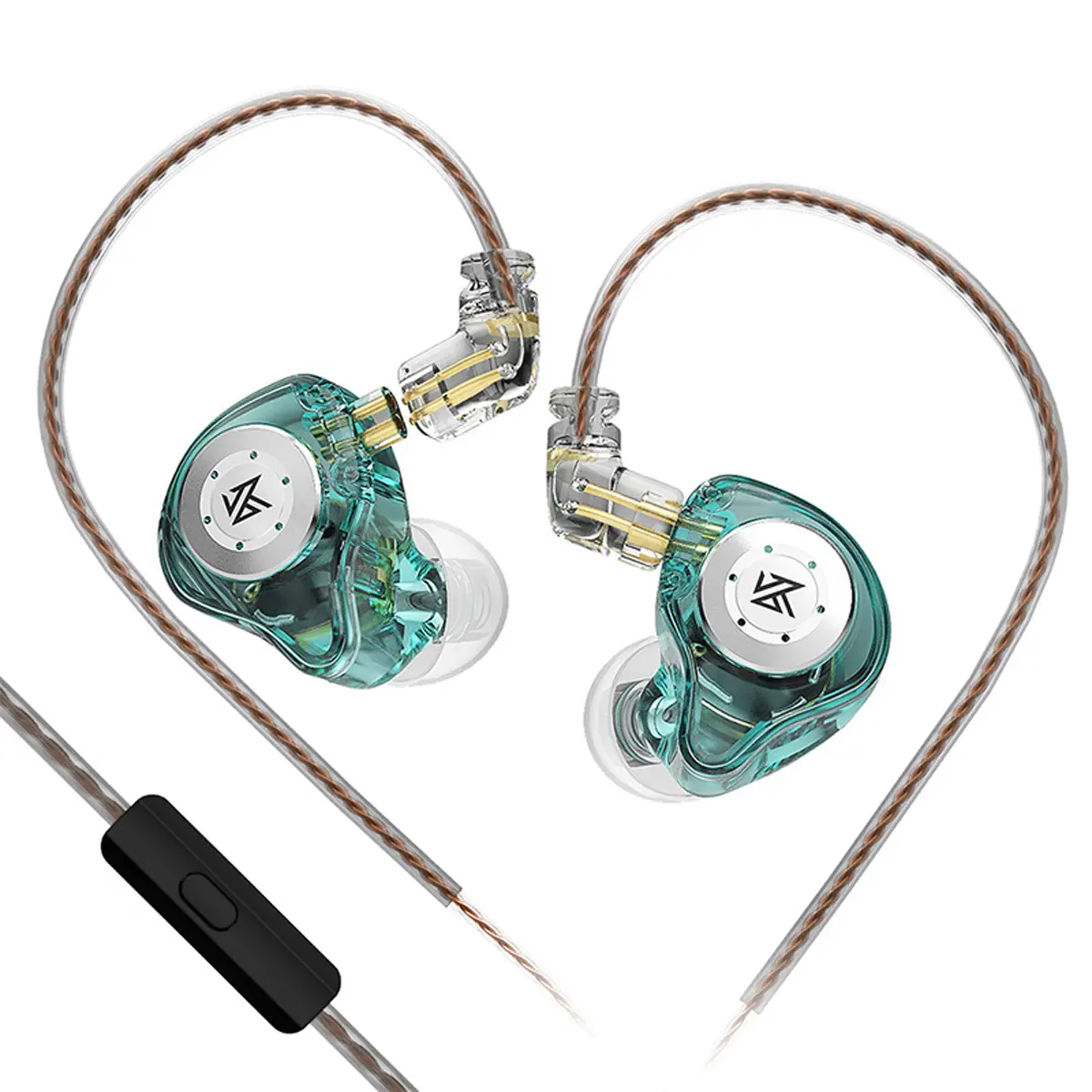 KZ EDX PRO Dual Dynamic Driver Wired IEM Earbuds - High Performance Earbuds, Dynamic Driver IEM, Wired Earphones with Mic, Noise Cancellation, HiFi Stereo Sound, Type-C Cable for Sports, Music Setup, Custom In-Ear Headphones for Mobile Devices
