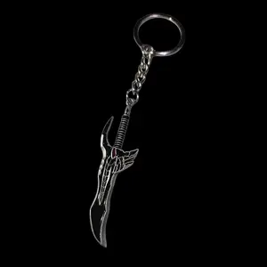 Solo Leveling Sword Metal Keychain - Sung Jinwoo Solo Leveling Dagger, Keyring Attachment, Silver Finish, Unique Design