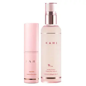 KAHI Dewy Glow Essentials Set - Wrinkle Bounce Multi Balm Stick + Fine Line Bounce Collagen Serum Facial Mist Ampoule