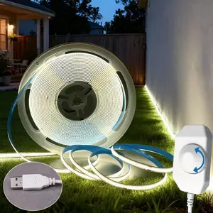 1m/3m/5m USB Powered COB Light Strip Set, Touch Dimming, Dimmable Led Lights, High Brightness, Dotless Cuttable Tape for DIY Projects, Ideal for Bedroom, TV Backlight, Kitchen and Home Decoration, LED Strips
