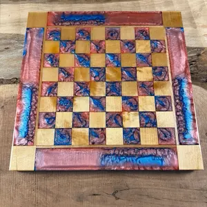 Cotton Candy Maple Wood Chess Board (INCLUDES PIECES)