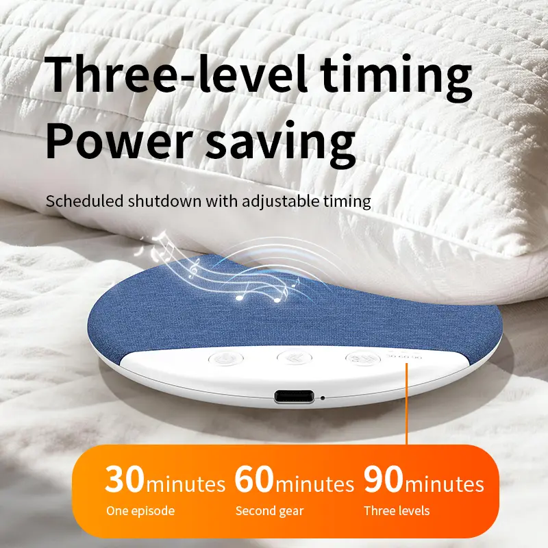 【DealsForYouDays】Ultra-Thin Bone Conduction Under-Pillow Wireless Speaker, Bluetooth 5.4 Fast Connection Built-In Audio Speaker, 12H Long-Lasting Battery, 3D White Noise, Timer, Cable-Free for Bedroom Side Sleepers, Father’s Day Gift Option
