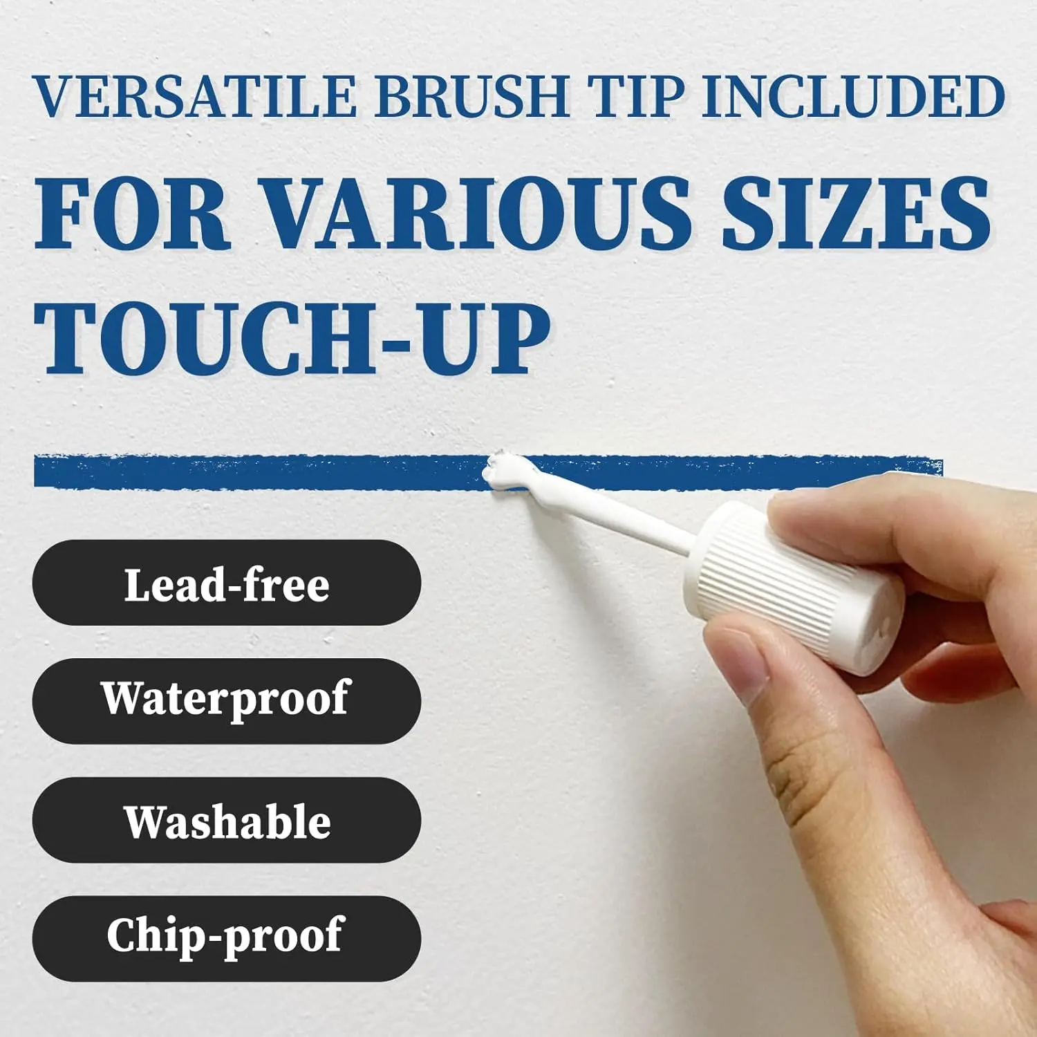 DWIL Waterproof Touch Up Paint, Multi-Surface Scratch Repair for Refrigerator, Cabinets, Wood, 1.5 Fl Oz Home Improvement Paint Supply, Waterproof Paint