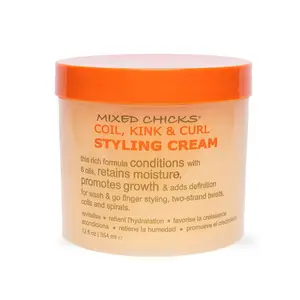 MIXED CHICKS Coil Kink & Curl Styling Cream 12oz Haircare Formula for Defined Curls & Frizz Control Moisture Infused Leave-In Conditioner and Moisturizer