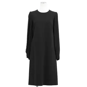 Pre-owned GUCCI Faux Pearl Small Leather Goods Silk Chiffon Dress