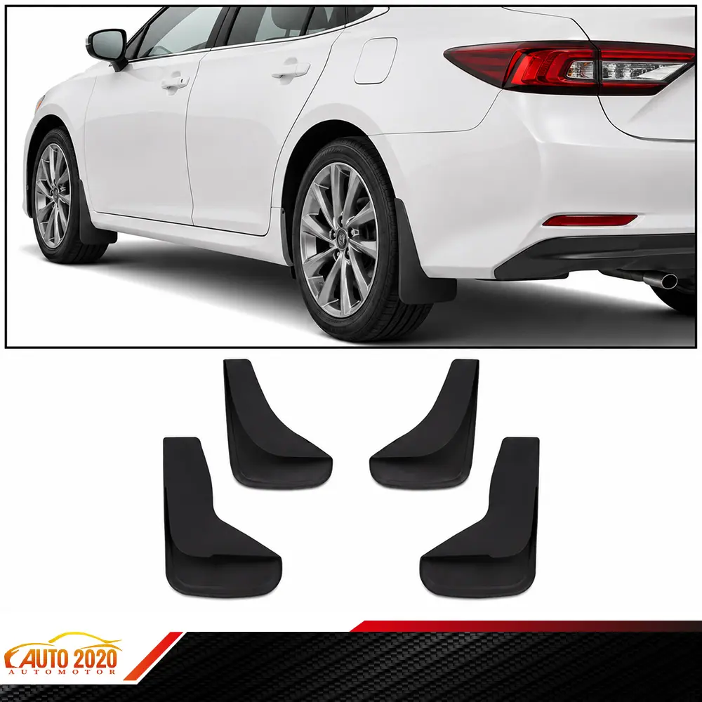 Automotive Car Mud Flaps & Splash Guards with Hardware, Thermoplastic Protector, Front-Rear Mud Shielding, Universal Fit Covers Most Vehicles Including Chevy for Vehicle Protection