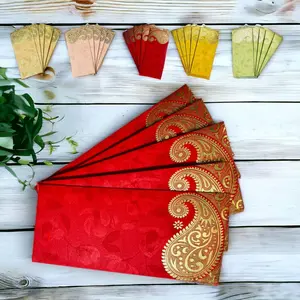 LoveNspire Luxurious Paisley Print Shagun Money Envelopes - Office Stationery, Stationery Office Supplies, Assorted Colors & Set Sizes (25,50,100), Premium Cash Gift Presentation for Weddings, Diwali