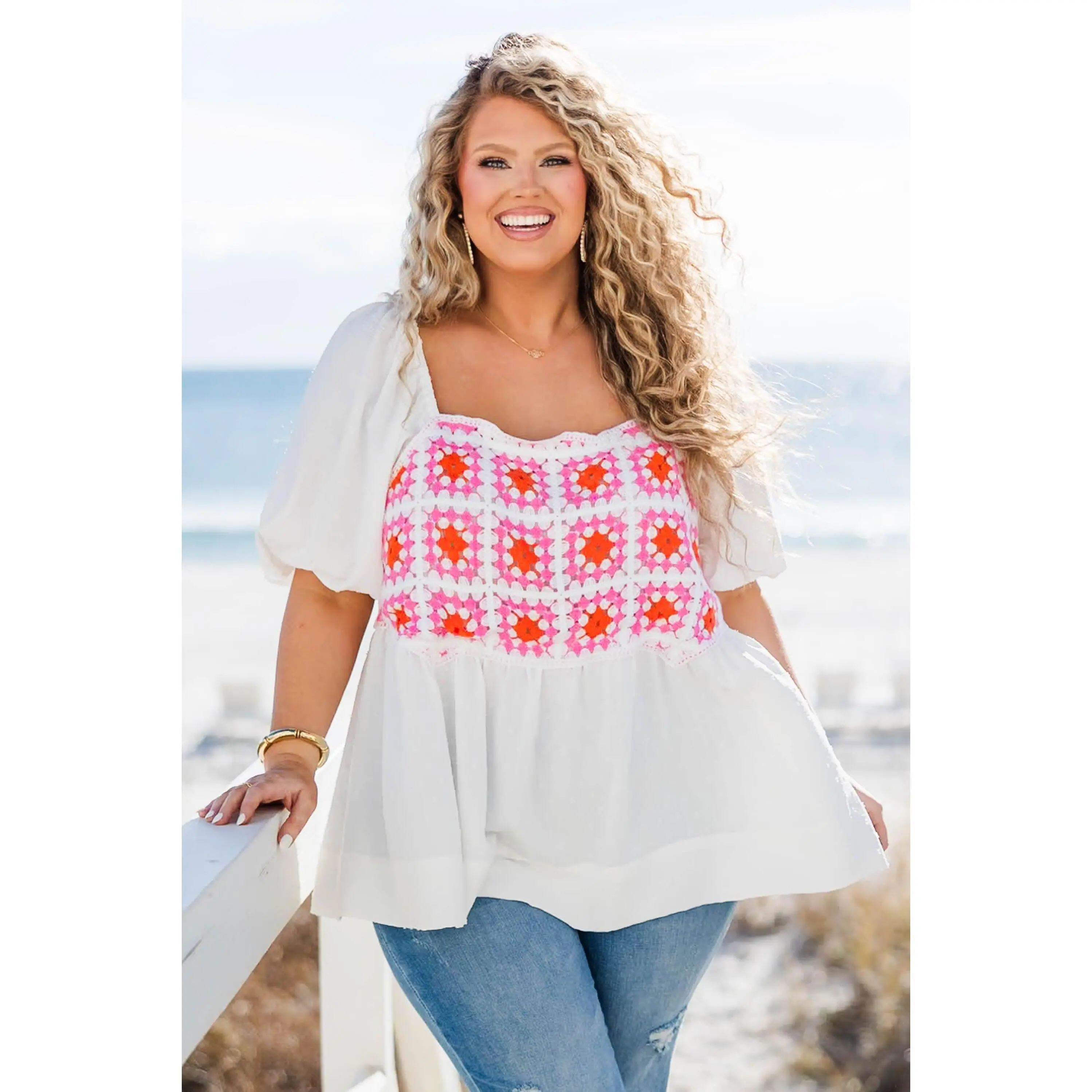 To Be In Love Babydoll Top, White