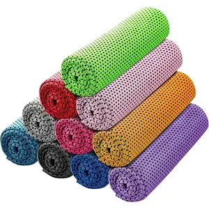 ] Cooling Towel, 10 Counts/set Soft Breathable Sweat Towel, Cold Sport Face and Neck Towel for Yoga Gym Workout Camping Running