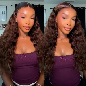 [NO.1 Seller] Megalook #4 Chocolate Brown Color Bohemian Curls 13x6 Lace Front Wig Pre-everything Glueless Wig Pre Plucked Natural Hairline #Summervibes
