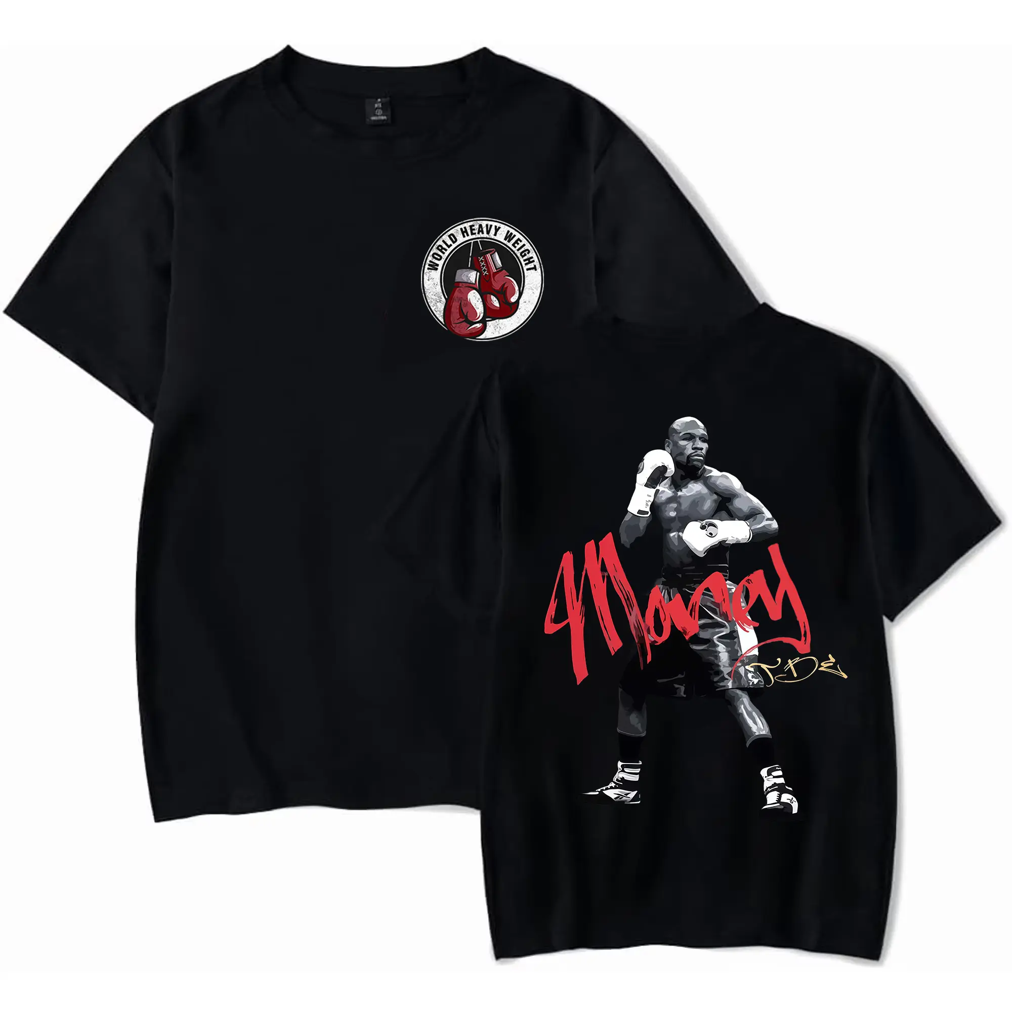 Unisex Mayweather vs. Pacquiao 2 Fight of the Century Boxing Gloves Cotton Fabric Soft Hoodie Top, Made in USA, Minimalist Vintage Casual Streetwear, Quick-Dry Moisture-Wicking, Fan Gift for Birthday Christmas