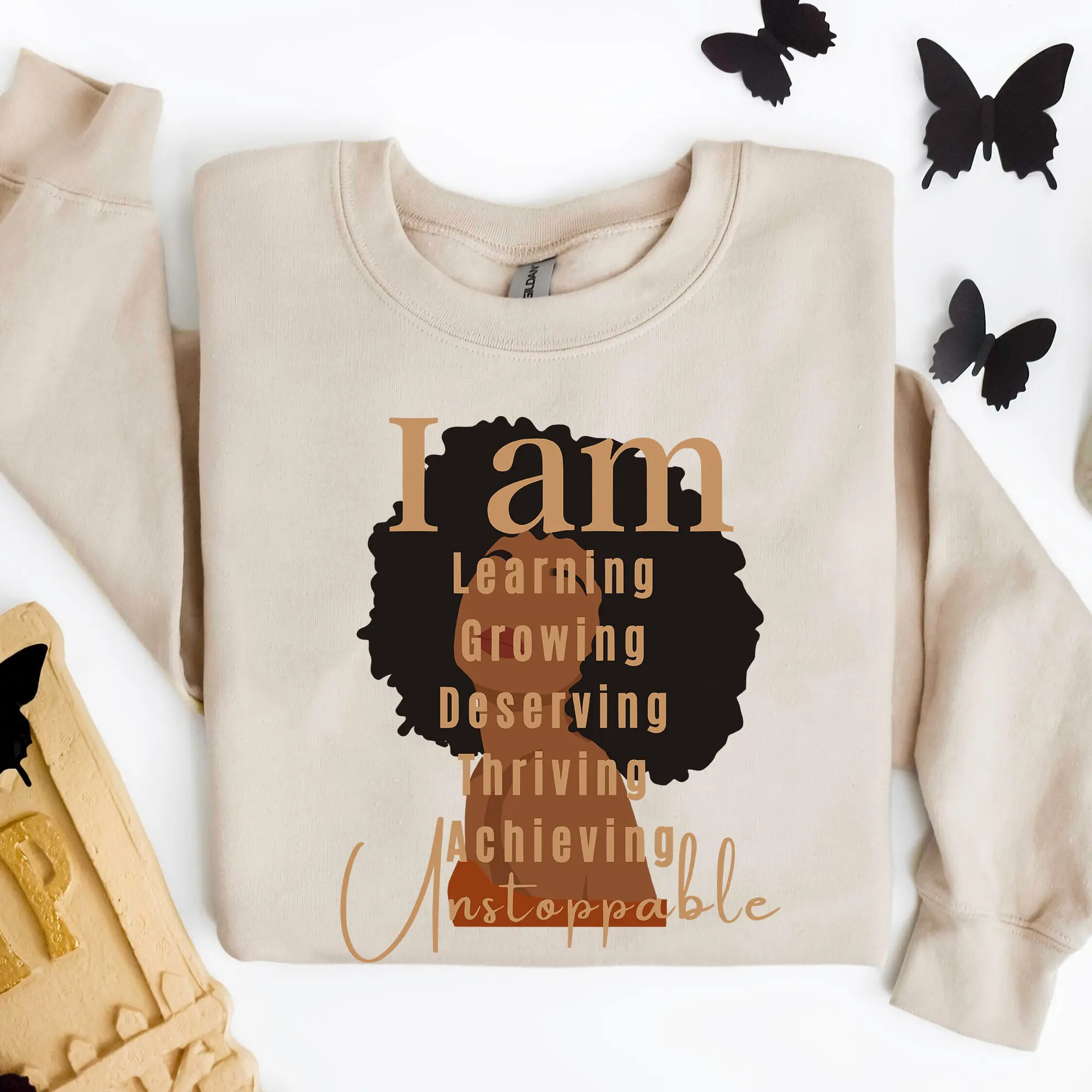 Black Woman Sweatshirt, Gift for Black Girl, Melanin Sweatshirt, Black Girl Sweatshirt for Black Women, Inspirational Shirt