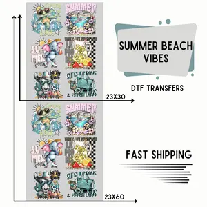 Summer Beach Vibes | Premade DTF Transfer Gang Sheet For Graphic Tees