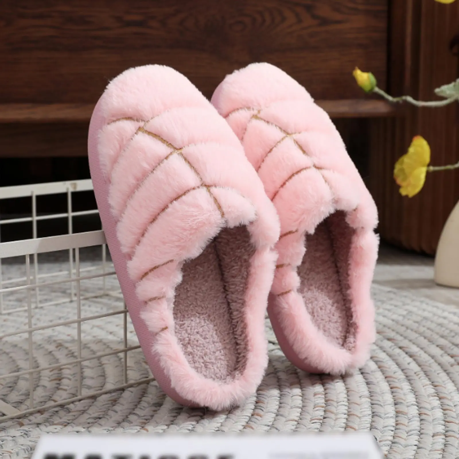 2026 New Spring And Winter Concha Slippers for Women - Concha Pantuflas Mexican Pan Dulce Sippers For Women